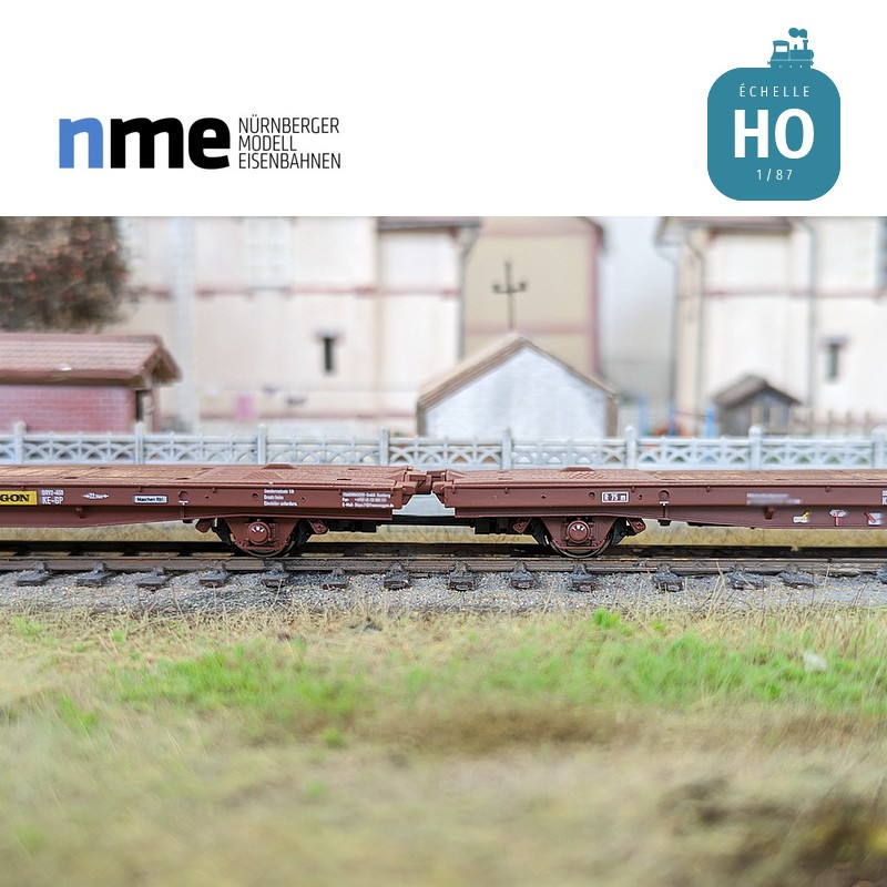 Wagon plat Laadks TWA 800A marron EP IV HO NME 531406 - Maketis