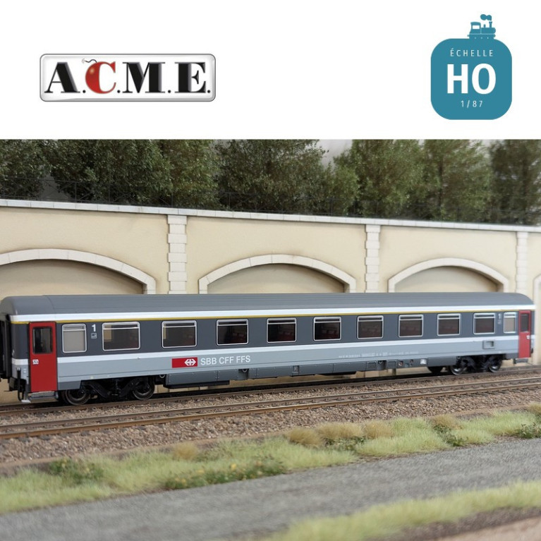 Voiture voyageurs Eurofima type Z livrée EC SBB EP V HO ACME 52402 - Maketis Voiture voyageurs Eurofima type Z livrée EC SBB EP V HO ACME 52402 - Maketis
