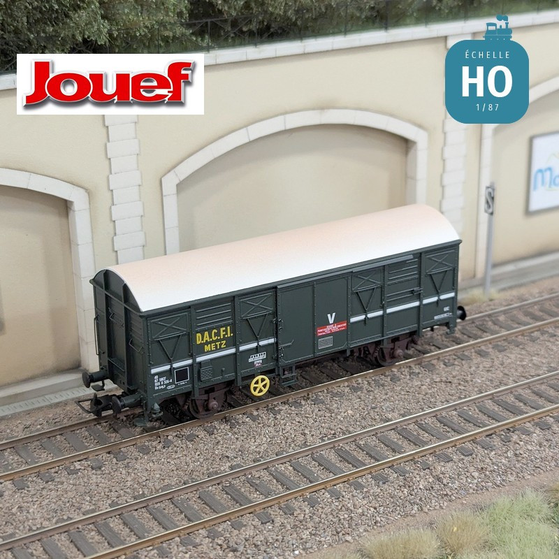 Wagon couvert à 2 essieux G4 livrée verte "D.A.C.F.I." Metz SNCF Ep V HO Jouef HJ6290 - Maketis