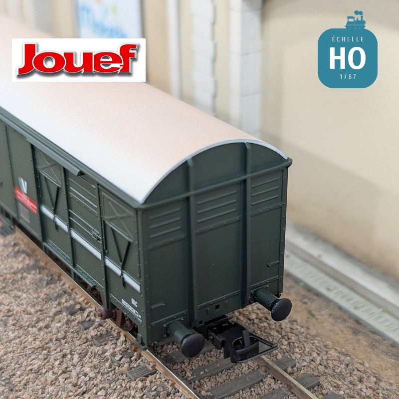 Wagon couvert à 2 essieux G4 livrée verte "D.A.C.F.I." Metz SNCF Ep V HO Jouef HJ6290 - Maketis