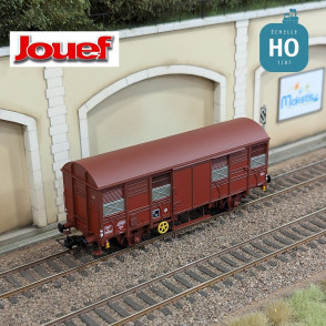 Wagon couvert à 2 essieux K4 avec feux arrière rouges SNCF Ep III HO Jouef HJ6291 - Maketis