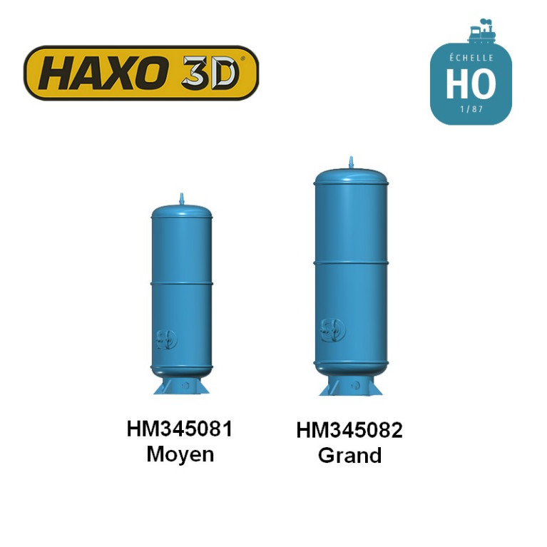 Réservoir d'air comprimé vertical grand modèle HO Haxo 3D 345082 - Maketis Réservoir d'air comprimé vertical grand modèle HO Haxo 3D 345082 - Maketis