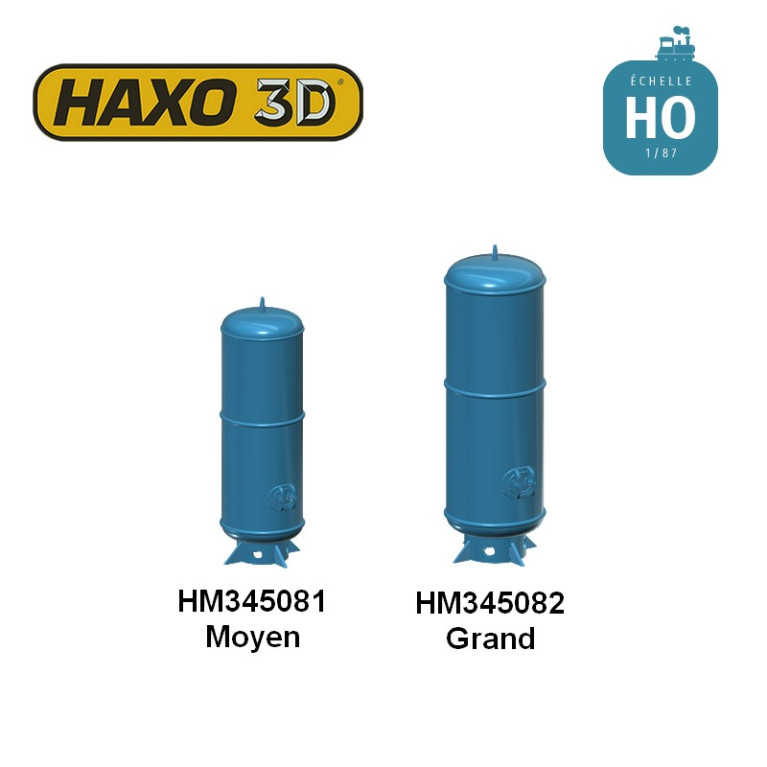 Réservoir d'air comprimé vertical grand modèle HO Haxo 3D 345082 - Maketis Réservoir d'air comprimé vertical grand modèle HO Haxo 3D 345082 - Maketis