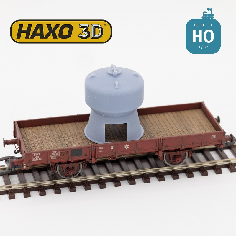 Container pulvérulent Lazareth 6800L + accessoires photogravés HO Haxo 3D 347001 - Maketis