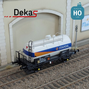 Wagon citerne 2 essieux 24m3 Statoil blanc DSB EP IV HO Dekas DK-871033 - Maketis
