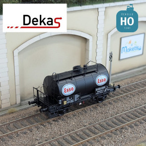 Wagon citerne 2 essieux 24m3 ESSO noir DSB EP IV HO Dekas DK-871030 - Maketis