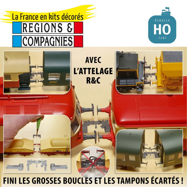 Set de 5 attelages à vis à élongation variable pour matériel roulant HO (boîtiers NEM) Régions & Compagnies VOIA61 - Maketis Set de 5 attelages à vis à élongation variable pour matériel roulant HO (boîtiers NEM) Régions & Compagnies VOIA61 - Maketis
