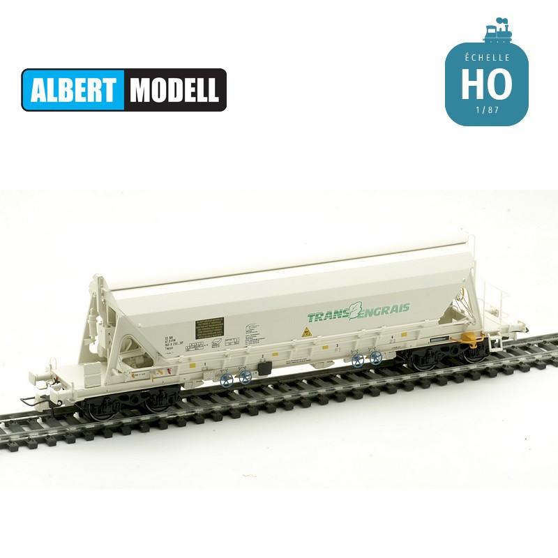 Wagon trémie T84 Tapps Trans Engrais bogies Y25 moulés France Wagons Ep VI HO Albert Modell 065317 - Maketis