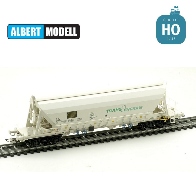Wagon trémie T84 Tapps Trans Engrais bogies Y25 soudés France Wagons Ep VI HO Albert Modell 065318 - Maketis