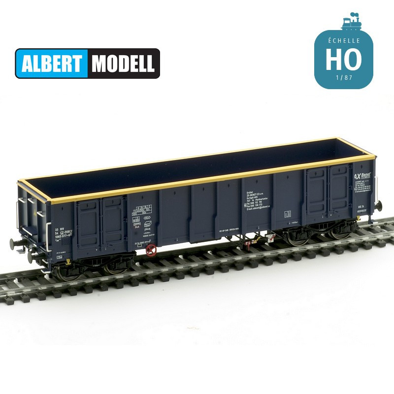 Wagon tombereau à bogies Eas bleu AXbenet Ep VI HO Albert Modell 596013 - Maketis