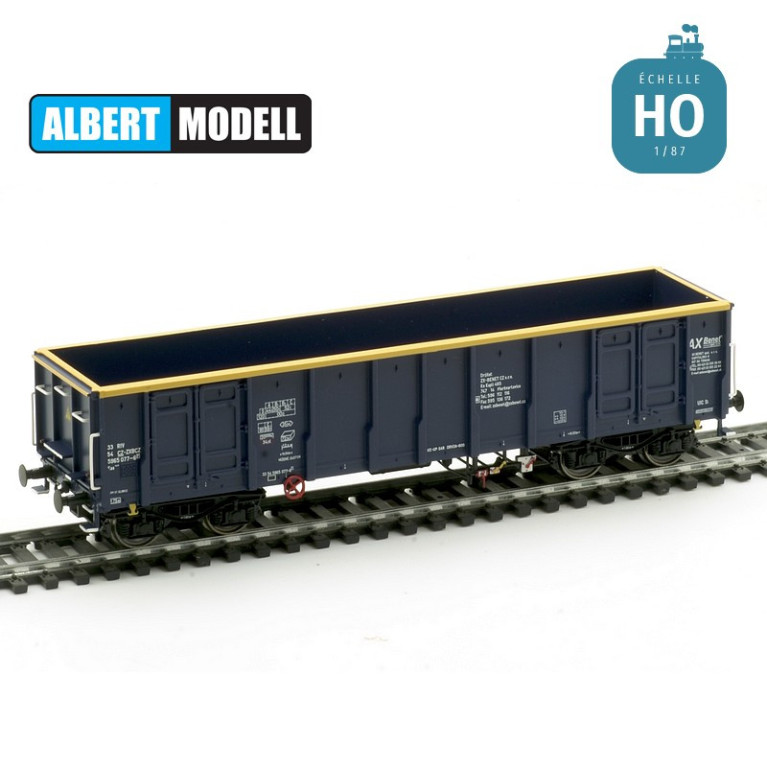 Wagon tombereau à bogies Eas bleu AXbenet Ep VI HO Albert Modell 596013 - Maketis