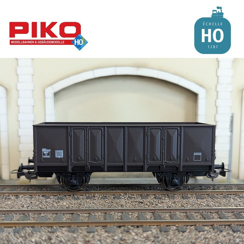 Wagon tombereau à 2 essieux type Tw SNCF Ep III HO Piko 54314 - Maketis
