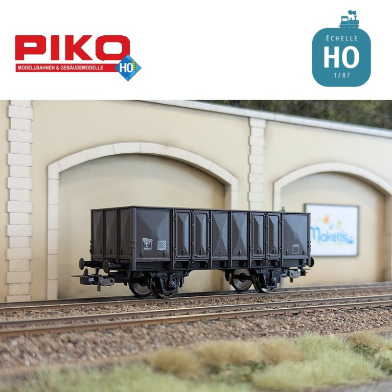 Wagon tombereau à 2 essieux type Tw SNCF Ep III HO Piko 54314 - Maketis