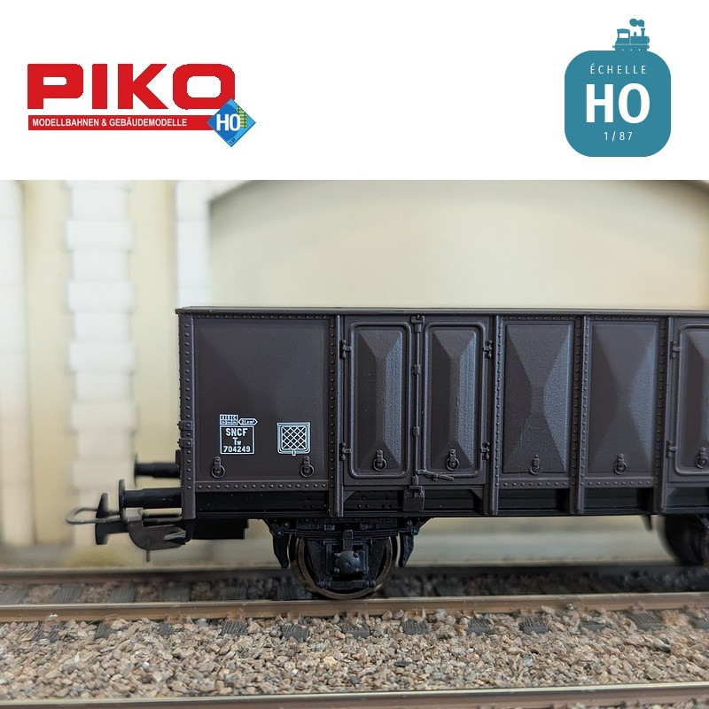 Wagon tombereau à 2 essieux type Tw SNCF Ep III HO Piko 54314 - Maketis