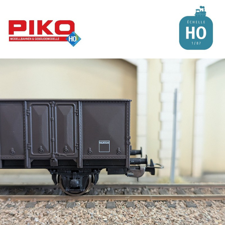 Wagon tombereau à 2 essieux type Tw SNCF Ep III HO Piko 54314 - Maketis