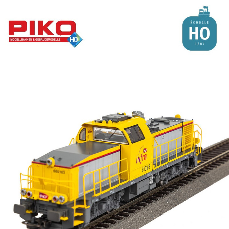 Locomotive diesel BB 60163 INFRA SNCF Ep VI Digital sonore HO Piko 96494 - Maketis