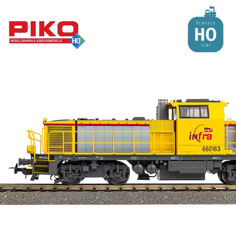 Locomotive diesel BB 60163 INFRA SNCF Ep VI Digital sonore HO Piko 96494 - Maketis