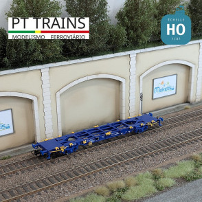 Wagon multimodal type Lgnss 45 CONTINENTAL RAIL Ep VI HO PT TRAINS 100150 - Maketis