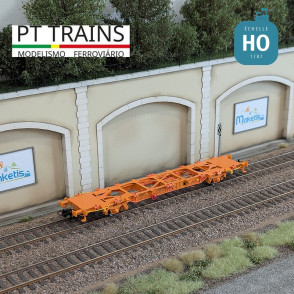 Wagon multimodal type Lgnss 45 TRANSFESA Ep VI HO PT TRAINS 100160 - Maketis