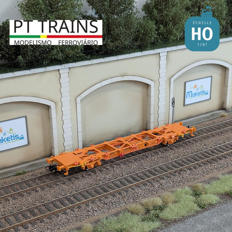 Wagon multimodal type Lgnss 45 TRANSFESA Ep VI HO PT TRAINS 100160 - Maketis Wagon multimodal type Lgnss 45 TRANSFESA Ep VI HO PT TRAINS 100160 - Maketis