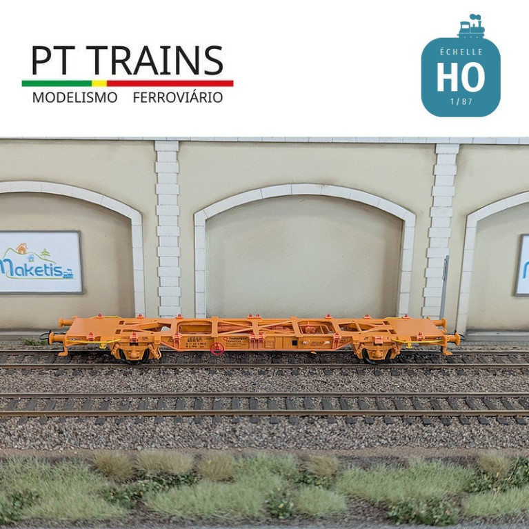 Wagon multimodal type Lgnss 45 TRANSFESA Ep VI HO PT TRAINS 100160 - Maketis Wagon multimodal type Lgnss 45 TRANSFESA Ep VI HO PT TRAINS 100160 - Maketis