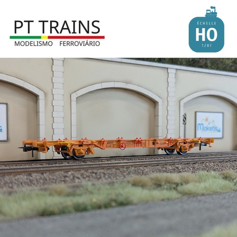 Wagon multimodal type Lgnss 45 TRANSFESA Ep VI HO PT TRAINS 100160 - Maketis Wagon multimodal type Lgnss 45 TRANSFESA Ep VI HO PT TRAINS 100160 - Maketis