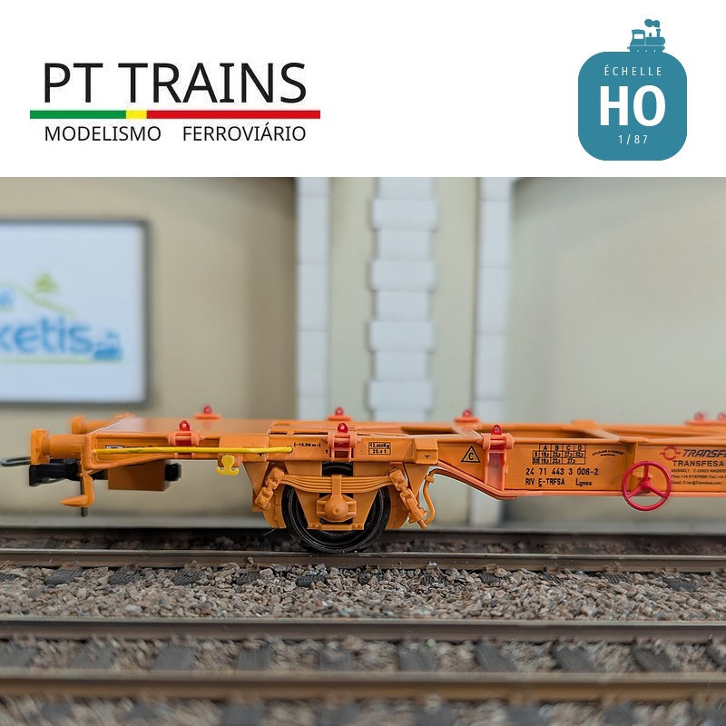 Wagon multimodal type Lgnss 45 TRANSFESA Ep VI HO PT TRAINS 100160 - Maketis
