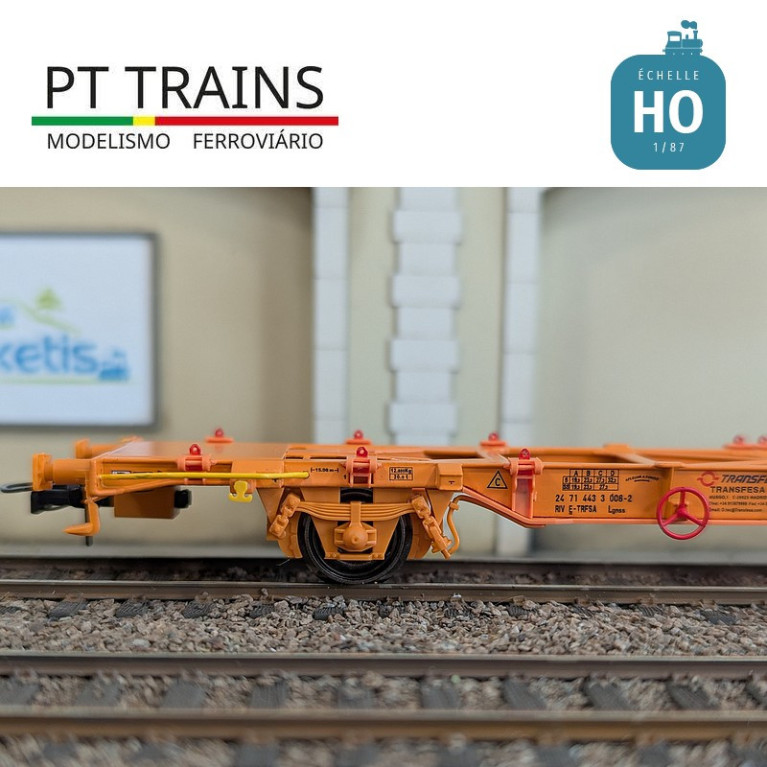 Wagon multimodal type Lgnss 45 TRANSFESA Ep VI HO PT TRAINS 100160 - Maketis Wagon multimodal type Lgnss 45 TRANSFESA Ep VI HO PT TRAINS 100160 - Maketis