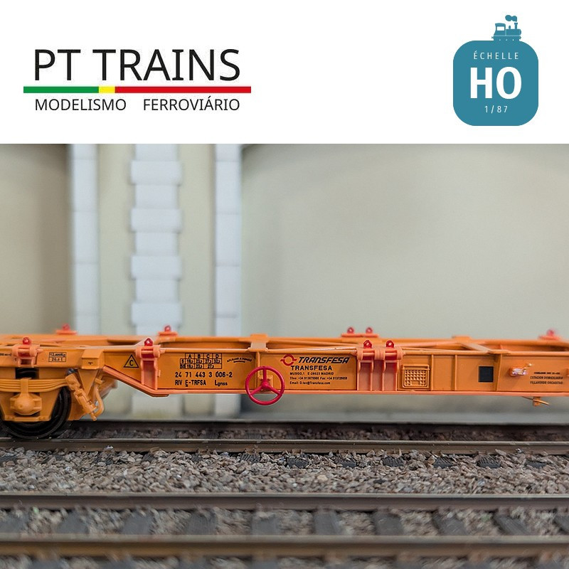 Wagon multimodal type Lgnss 45 TRANSFESA Ep VI HO PT TRAINS 100160 - Maketis