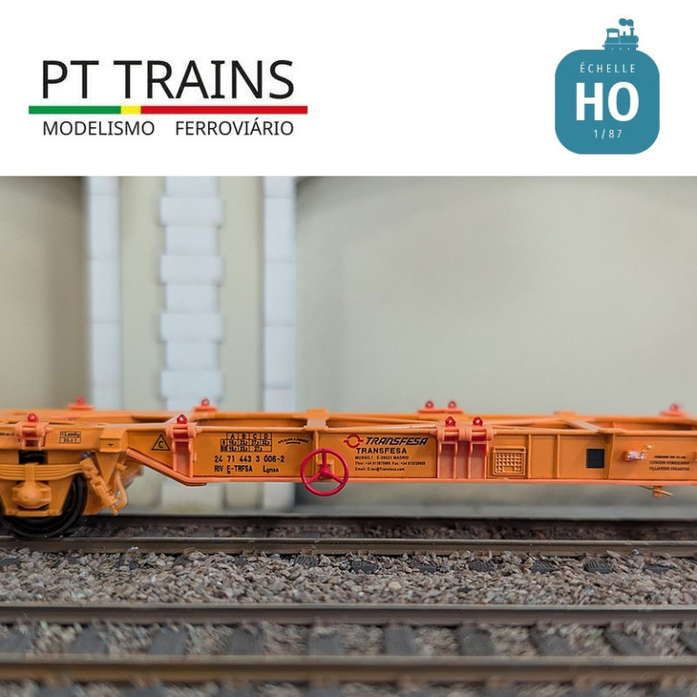 Wagon multimodal type Lgnss 45 TRANSFESA Ep VI HO PT TRAINS 100160 - Maketis Wagon multimodal type Lgnss 45 TRANSFESA Ep VI HO PT TRAINS 100160 - Maketis