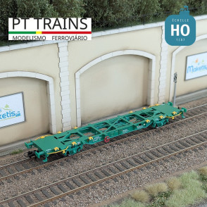 Wagon multimodal type Lgss 45 TRANSFESA Ep VI HO PT TRAINS 100180 - Maketis
