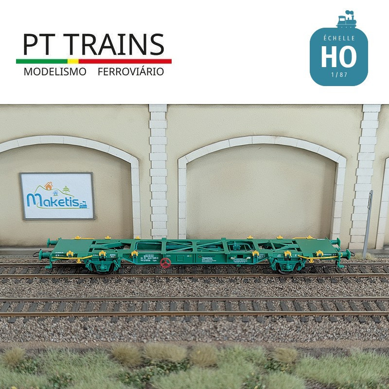 Wagon multimodal type Lgss 45 TRANSFESA Ep VI HO PT TRAINS 100180 - Maketis