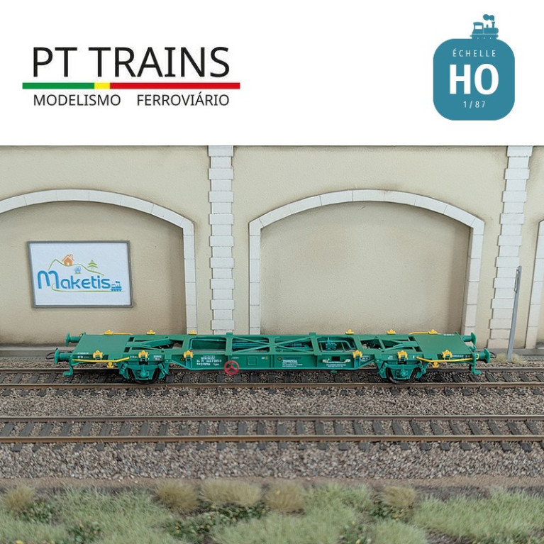 Wagon multimodal type Lgss 45 TRANSFESA Ep VI HO PT TRAINS 100180 - Maketis Wagon multimodal type Lgss 45 TRANSFESA Ep VI HO PT TRAINS 100180 - Maketis