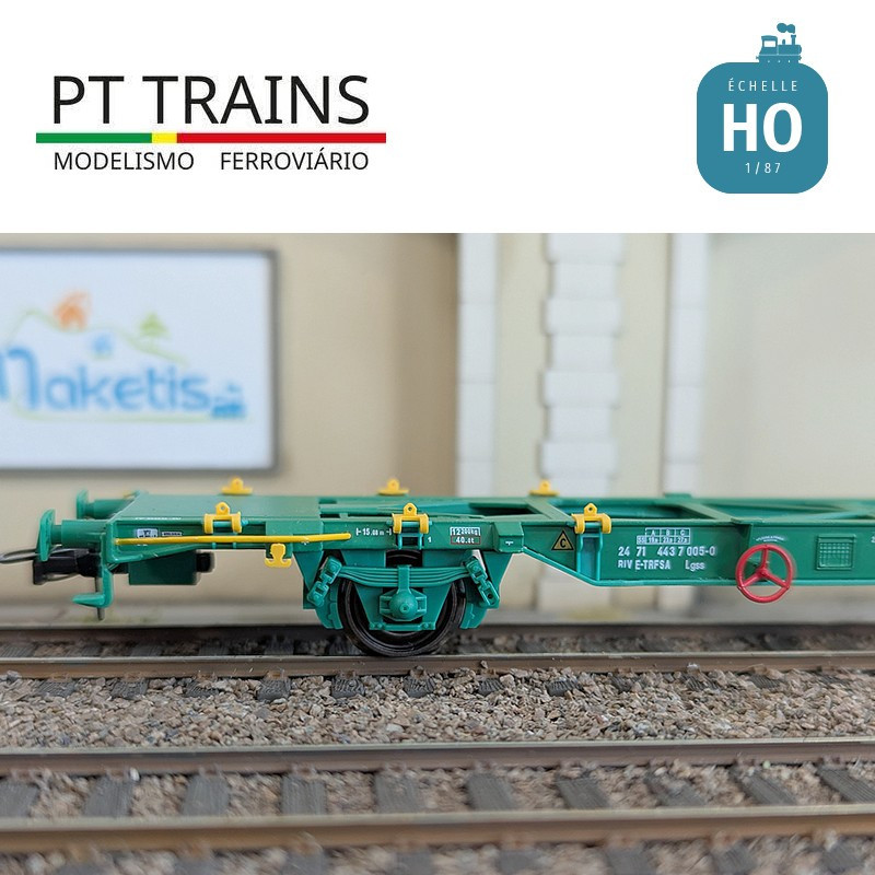Wagon multimodal type Lgss 45 TRANSFESA Ep VI HO PT TRAINS 100180 - Maketis