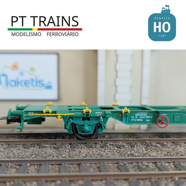 Wagon multimodal type Lgss 45 TRANSFESA Ep VI HO PT TRAINS 100180 - Maketis Wagon multimodal type Lgss 45 TRANSFESA Ep VI HO PT TRAINS 100180 - Maketis