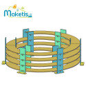Double track Helix 1180 mm Roco/Tillig 4 Turns (360 mm) HO Maketis Easy Module MOD80000