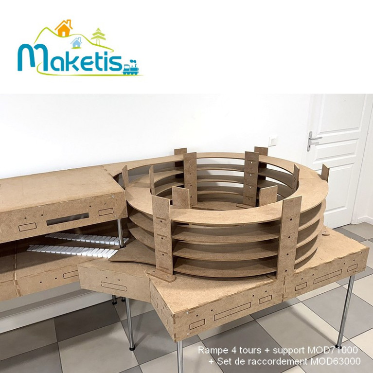 Double track Helix 1180 mm Roco/Tillig 4 Turns (360 mm) HO Maketis Easy Module MOD80000 - Maketis Double track Helix 1180 mm Roco/Tillig 4 Turns (360 mm) HO Maketis Easy Module MOD80000 - Maketis