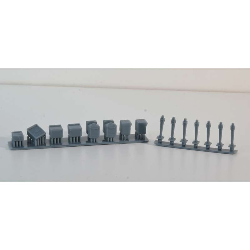 Modern letterboxes (10 pcs) H0 Decapod 5728 - Maketis