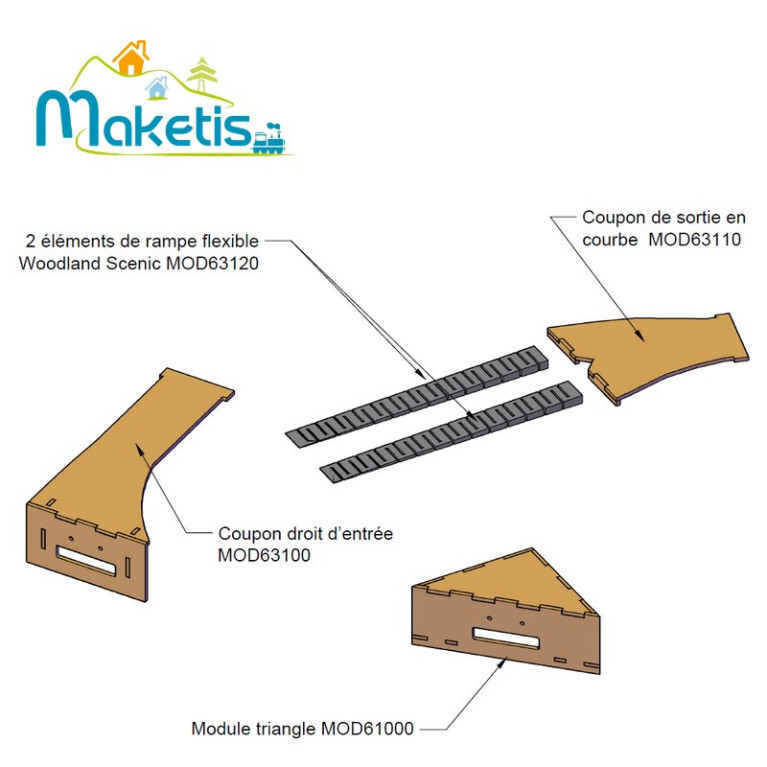 Gleiswendel-Anschluss-Set Ø118 cm Easy Module Maketis MOD63000 - Maketis Gleiswendel-Anschluss-Set Ø118 cm Easy Module Maketis MOD63000 - Maketis