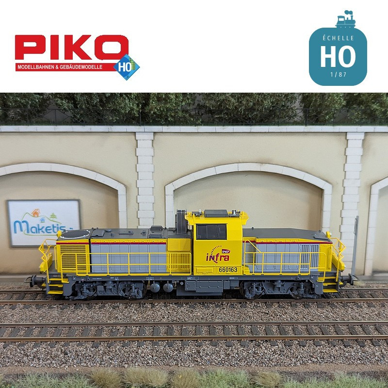 Locomotive diesel BB 60163 INFRA SNCF Ep VI Digital sonore HO Piko 96494 - Maketis