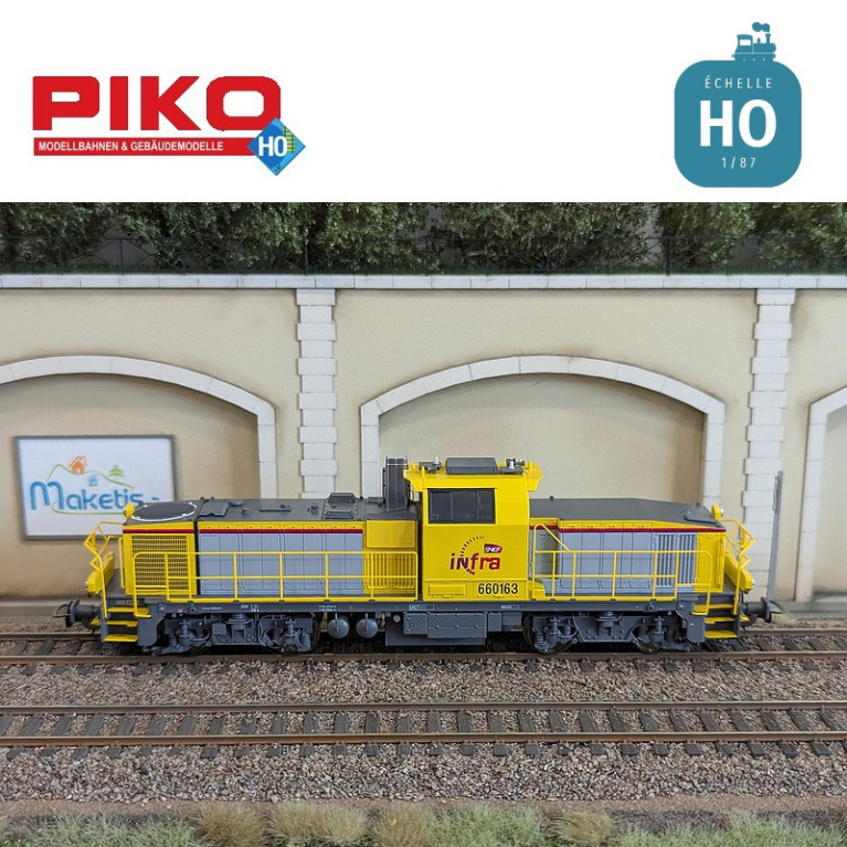 Locomotive diesel BB 60163 INFRA SNCF Ep VI Digital sonore HO Piko 96494 - Maketis