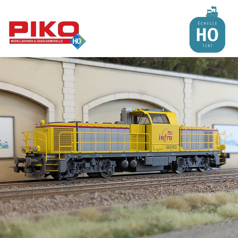 Locomotive diesel BB 60163 INFRA SNCF Ep VI Digital sonore HO Piko 96494 - Maketis