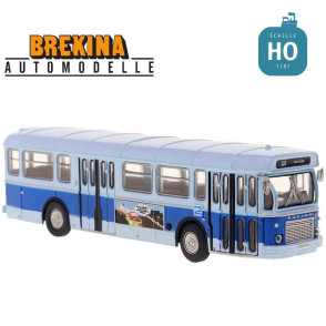 Autobus SAVIEM SC10 Le Havre CPTO ligne 2 bleu HO Brekina 4381 - Maketis