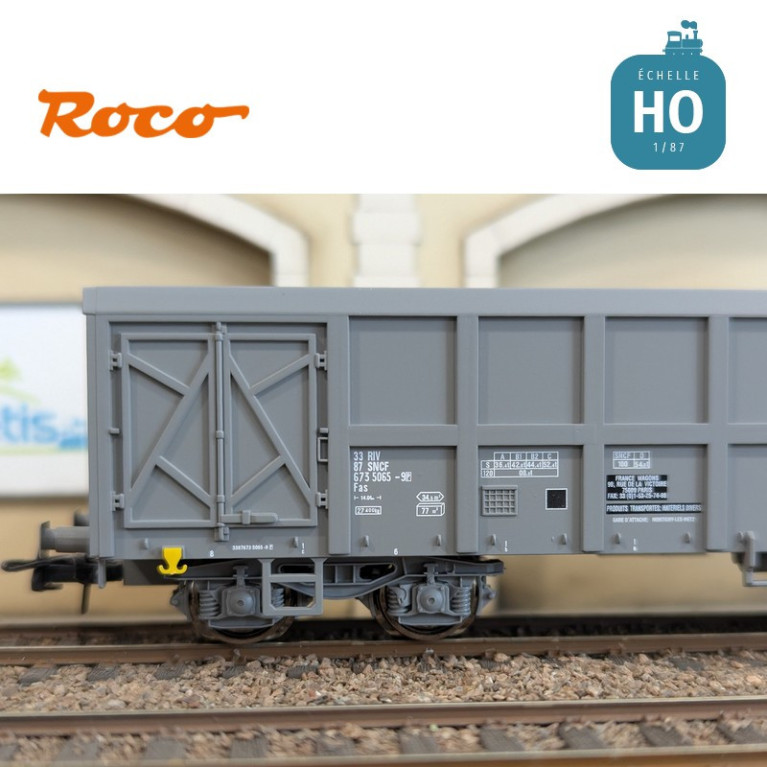 Set de 3 wagons tombereaux Fas SNCF Ep V-VI HO Roco 6600203 - Maketis