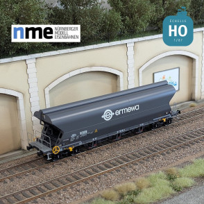 Wagon céréalier Tagnpps 101m3 ERMEWA gris foncé Ep VI HO NME 514615 - Maketis