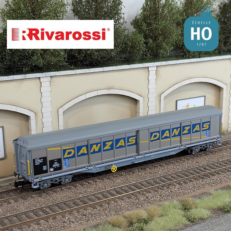 Wagon à parois coulissantes à bogies Habils "Danzas" SBB-CFF Ep V HO Rivarossi HR6649 - Maketis
