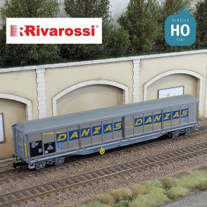 Wagon à parois coulissantes à bogies Habils "Danzas" SBB-CFF Ep V HO Rivarossi HR6649 - Maketis