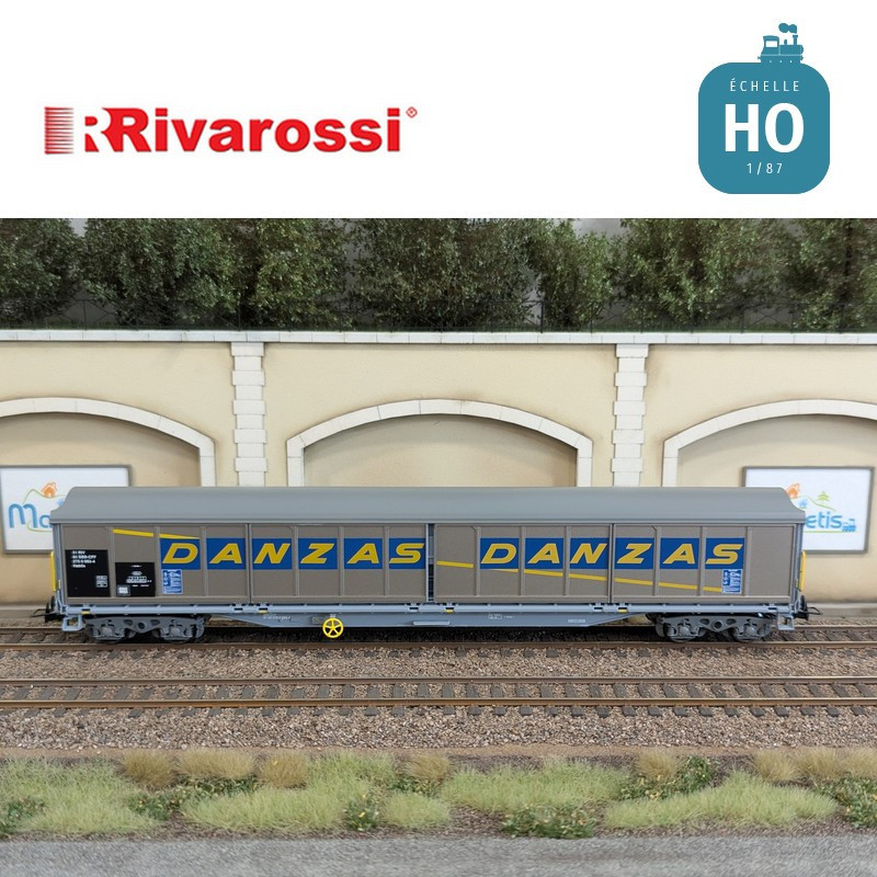 Wagon à parois coulissantes à bogies Habils "Danzas" SBB-CFF Ep V HO Rivarossi HR6649 - Maketis