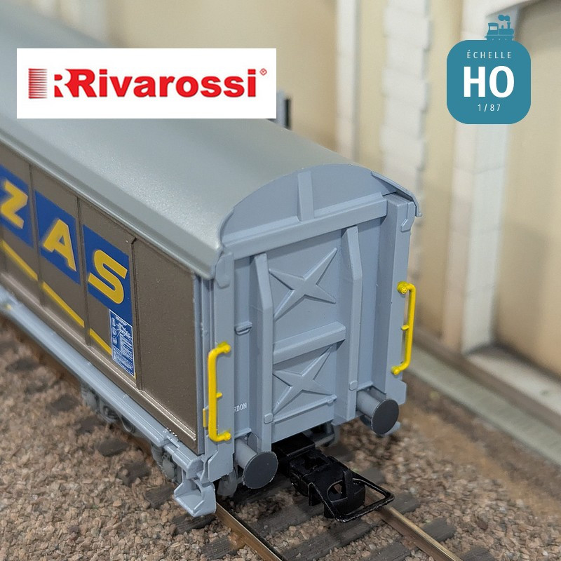 Wagon à parois coulissantes à bogies Habils "Danzas" SBB-CFF Ep V HO Rivarossi HR6649 - Maketis