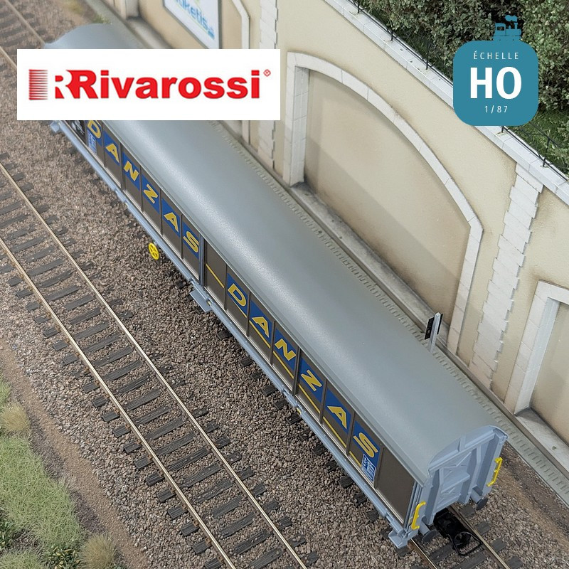 Wagon à parois coulissantes à bogies Habils "Danzas" SBB-CFF Ep V HO Rivarossi HR6649 - Maketis